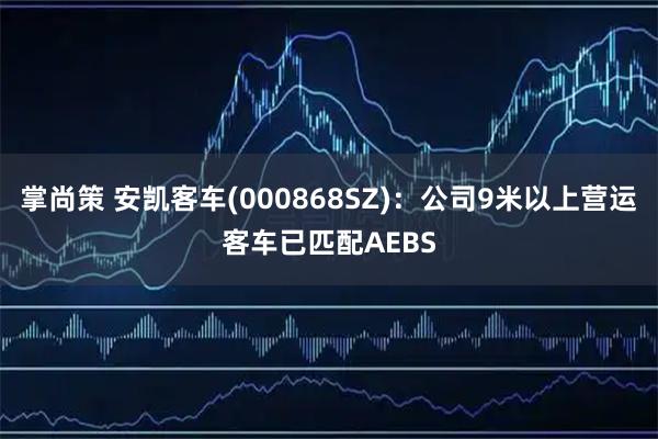 掌尚策 安凯客车(000868SZ)：公司9米以上营运客车已匹配AEBS